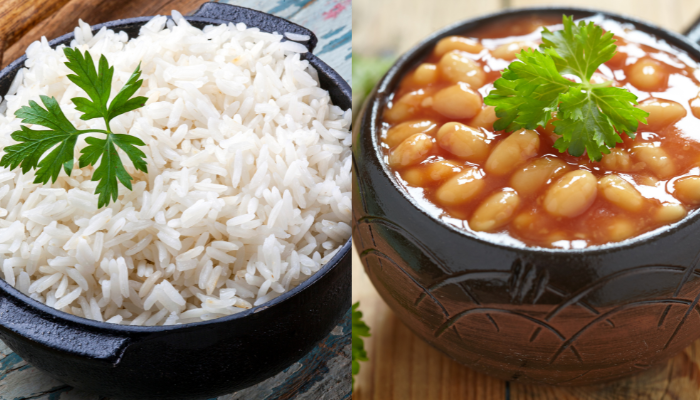 Cozinhando arroz ou feijão